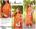 DIGITAL PRINT AIRJET LAWN 90/70 With 4 Side Lace CHIFFON DUPATTA