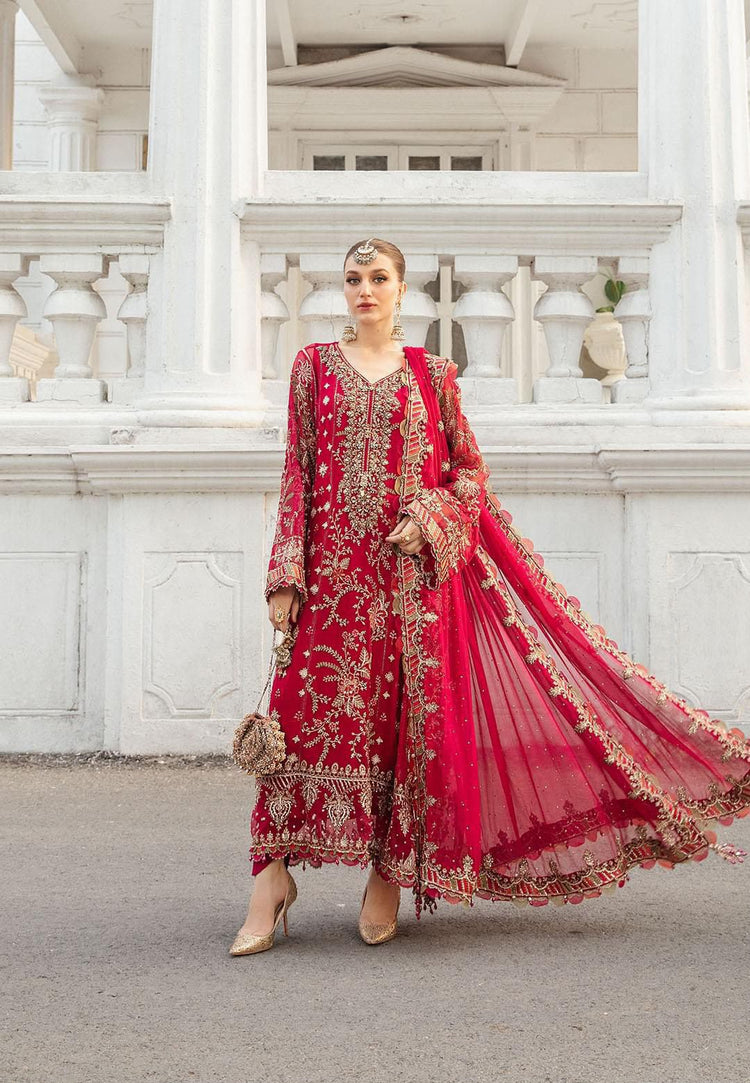 Marai.B Heavy Embroidered Chiffon 3 Piece Suit | Premium | MBC-1098