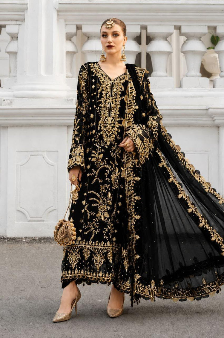 Marai.B Heavy Embroidered Chiffon 3 Piece Suit | Premium | MBC-1098