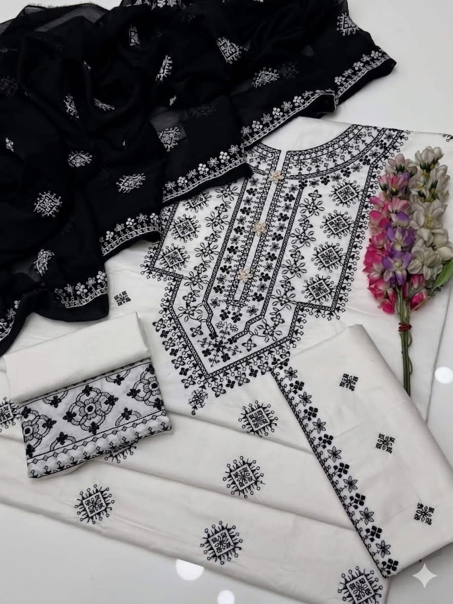 LAWN COTTON EMBROIDERED UNSTITCHED 3pc