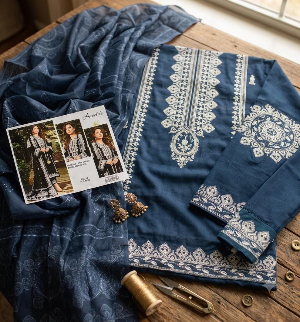 ANEELA'S Lawn Embroidered Hit Code Unstitched 3PC