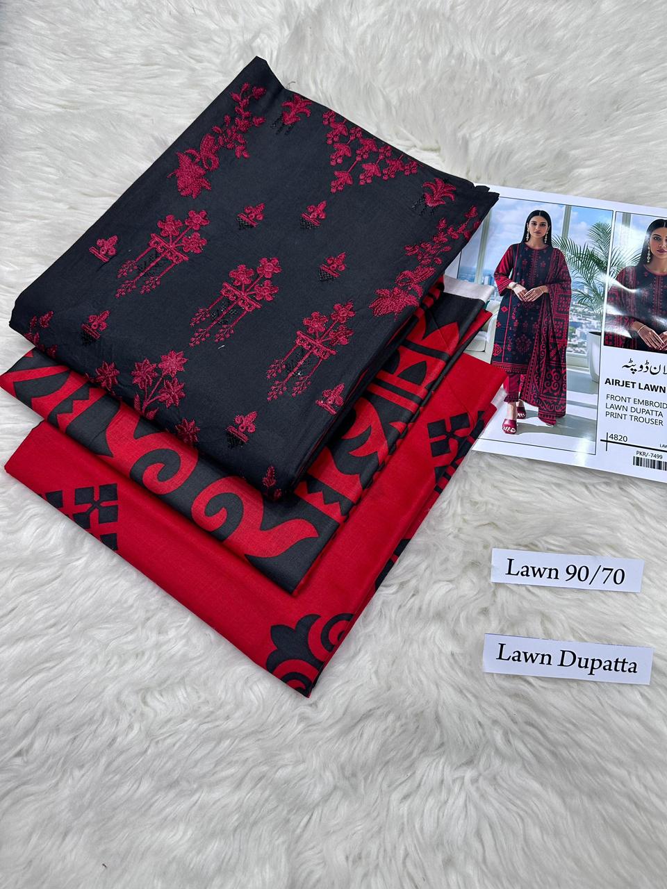 LAWN WITH LAWN DUPATTA VOLUME