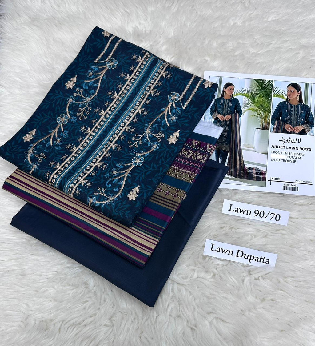 LAWN WITH LAWN DUPATTA VOLUME