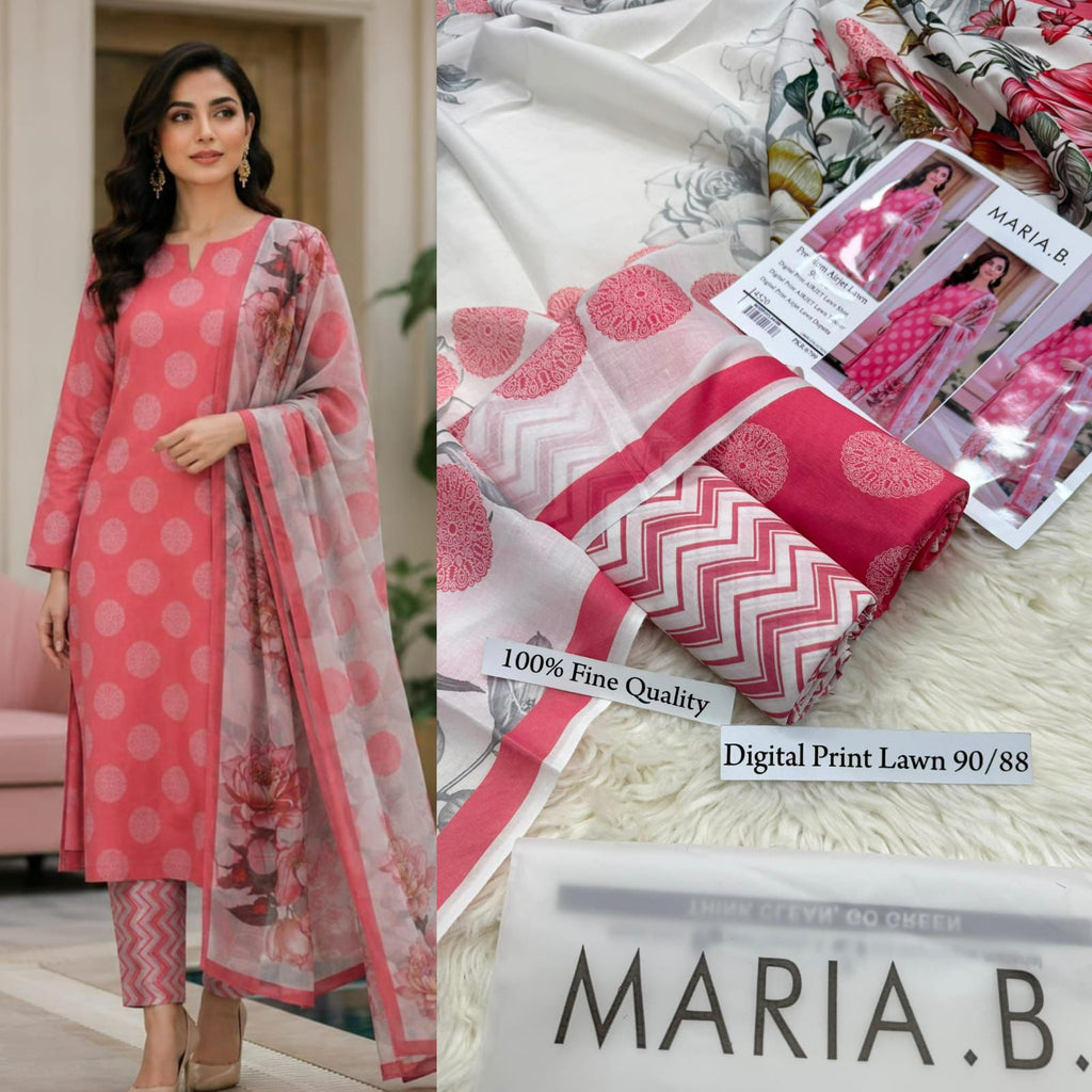 MARIA B PREMIUM DIGITAL PRINT AIRJET LAWN 90/88 VOLUME
