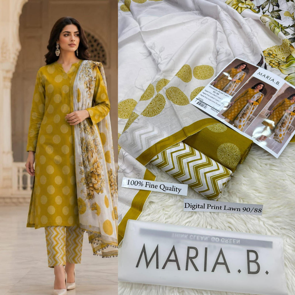 MARIA B PREMIUM DIGITAL PRINT AIRJET LAWN 90/88 VOLUME